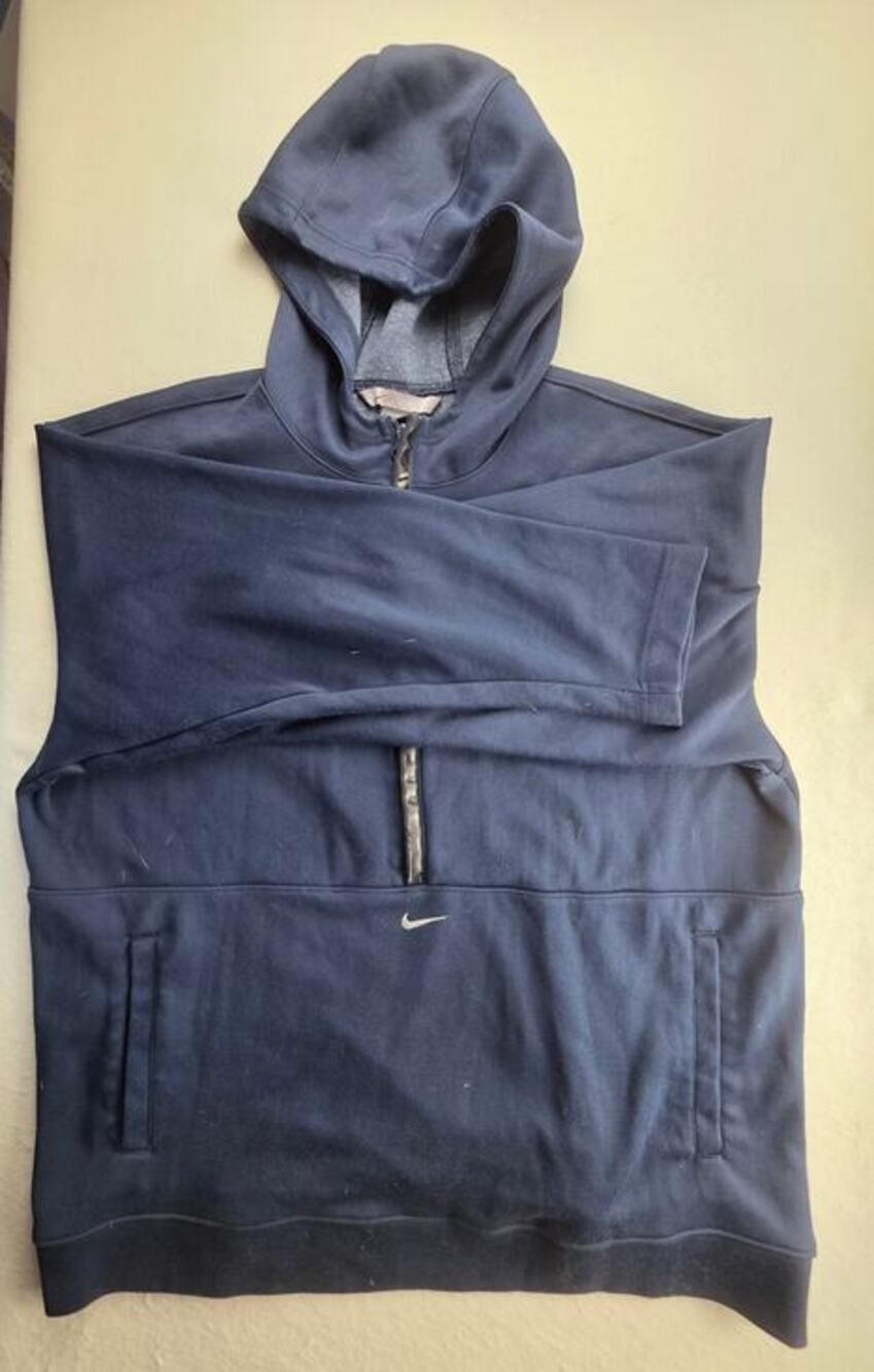 Nike Men's Pullover 1/2 Zip Hoodie Blue Size Large